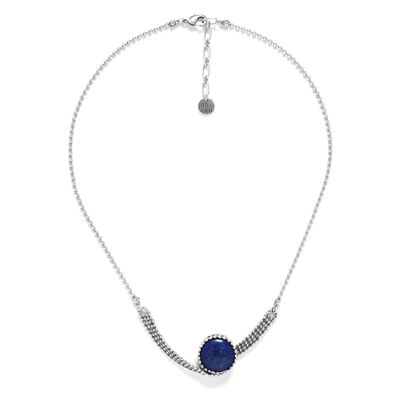 OZAKA    collier plastron lapis lazuli