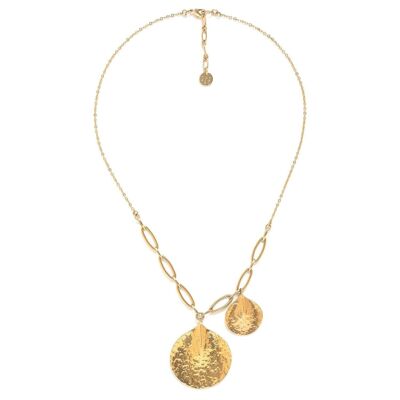 PETALES adjustable necklace 2 golden petals