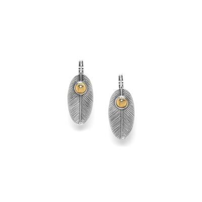 SWAN feather sleeper earrings