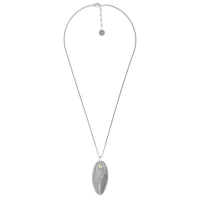 SWAN long feather necklace