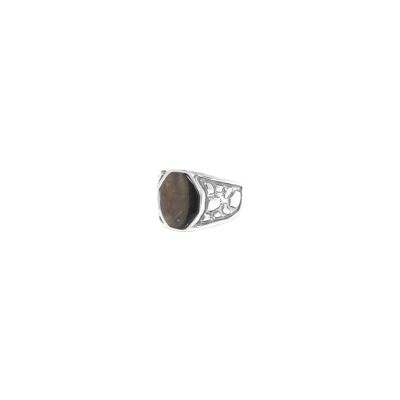 Verstellbarer TORTUGA-Ring aus schwarzem Perlmutt