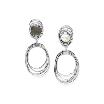 TYPHOON    boucles d'oreilles poussoir gitanes argent