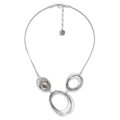 TYPHOON adjustable necklace 3 elements silver