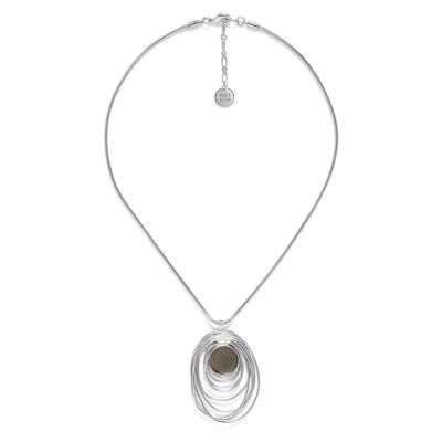 TYPHOON adjustable silver pendant necklace