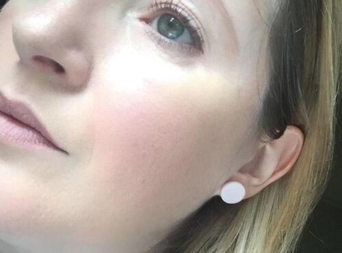 Pale pink studs