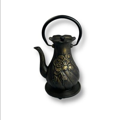 Teiera caffettiera in ghisa 1.0l in nero