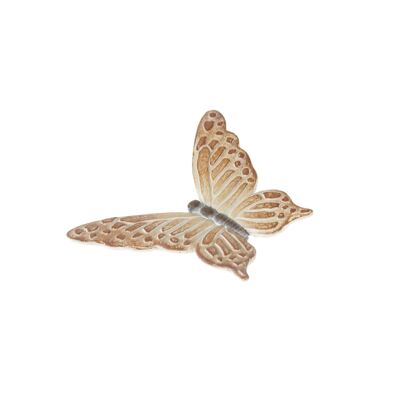 Farfalla in poliestere da posare, 10,5 x 2 x 8 cm, beige, 804274