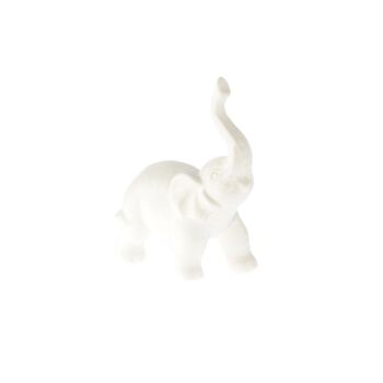 Éléphant en porcelaine à poser, 8 x 4,5 x 10,5 cm, blanc mat, 805097 1