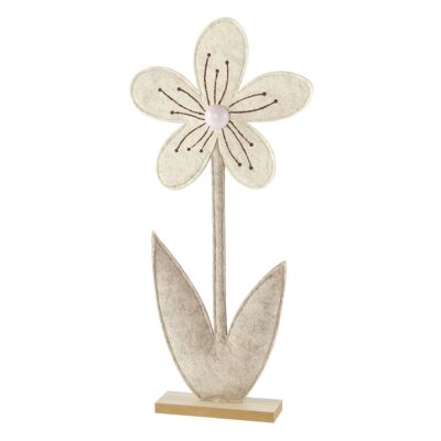 Fleur en feutre, par ex. Places, 21 x 5 x 46 cm, beige, 806049