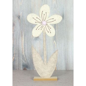 Fleur en feutre, par ex. Places, 21 x 5 x 46 cm, beige, 806049 2