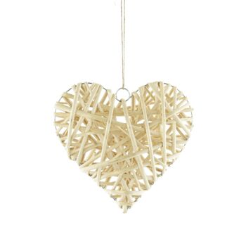 Coeur de suspension en rotin, 20 x 1 x 20 cm, marron, 806186 1