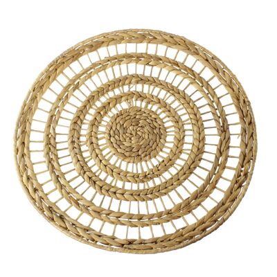 Seagrass wall decoration round, Ø 60 x 7 cm, natural color, 806599