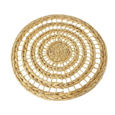 Seagrass wall decoration round, Ø 51 x 1.5 cm, natural color, 806605