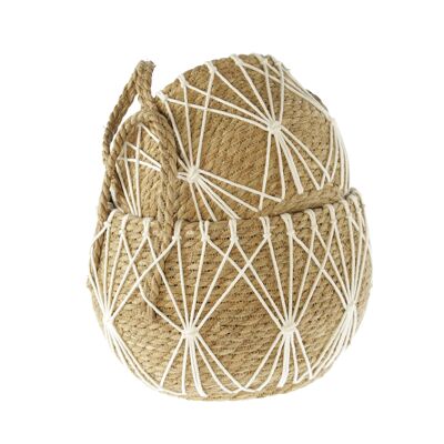 Seagrass basket set of 2, Ø24x20cm/Ø30x23cm, natural color, 806629