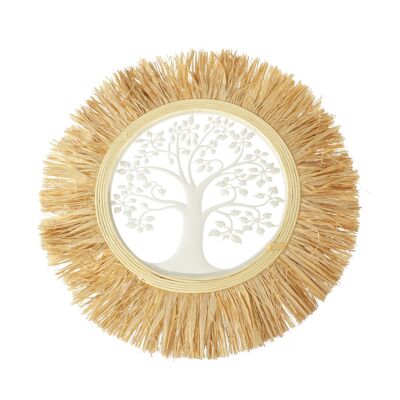 Metal wall decoration tree of life approx., Ø 51 x 1 cm, white, 806773