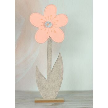 Fleur en feutre, par ex. Places, 22 x 6 x 52,5 cm, orange/marron, 807312 2