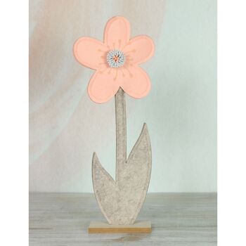 Fleur en feutre, par ex. Places, 15 x 5 x 38,5 cm, orange/marron, 807329 2