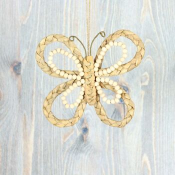 Papillon cintre en rotin, 18 x 1 x 12,5 cm, couleur naturelle, 808432 2