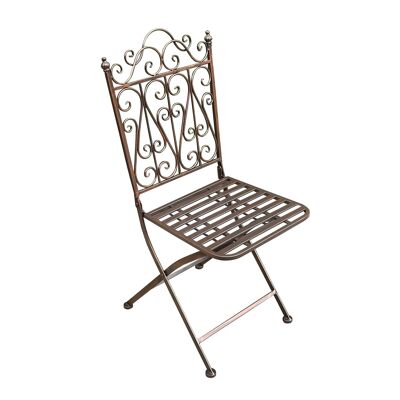 Chaise en métal Malcesine, 41 x 50 x 92 cm, marron, 808562