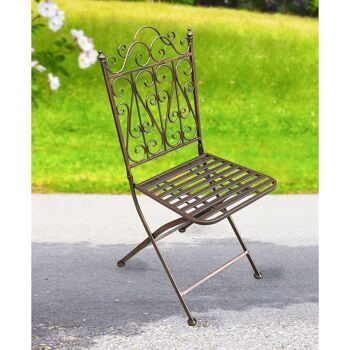 Chaise en métal Malcesine, 41 x 50 x 92 cm, marron, 808562 2