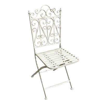 Silla Sirmione de metal, 41 x 50 x 92 cm, blanca, 808579