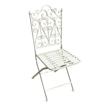 Chaise Sirmione en métal, 41 x 50 x 92 cm, blanc, 808579 1