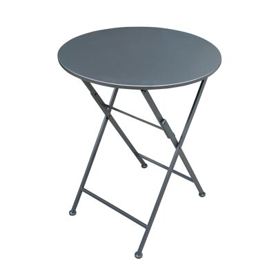 Table en métal Provence, Ø 60 x 72 cm, gris, 808609