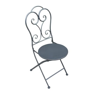 Metal chair Provence, 40 x 50 x 94 cm, gray, 808616