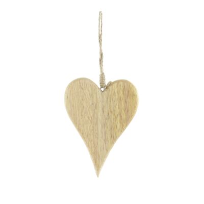 Percha de madera de mango corazón, 10 x 1,5 x 13,5 cm, natural, 809095