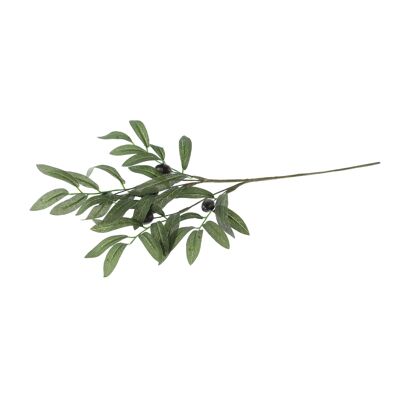 Plastic olive tree branch, length: 46 cm, green, 810466