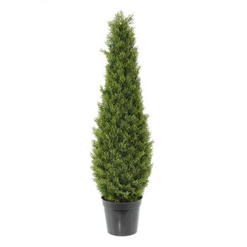 Arbre de vie en plastique en pot, longueur : 70 cm, vert, 810510 1