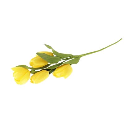 Ramo de tulipanes de plástico, largo: 30 cm, amarillo, 810633