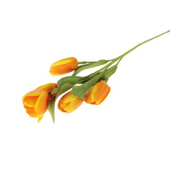 Bouquet de tulipes en plastique, longueur : 30 cm, orange, 810640 1