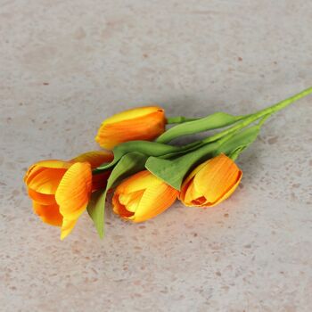 Bouquet de tulipes en plastique, longueur : 30 cm, orange, 810640 2