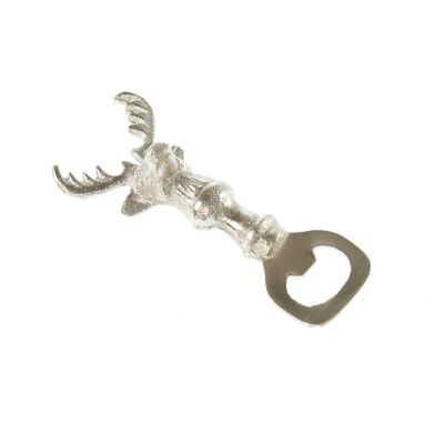 Aluminum bottle opener Wild, 13 x 5 x 4 cm, silver, 811937