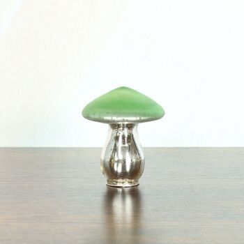 Champignon en verre à poser, Ø 9 x 9 cm, vert, 812521 2