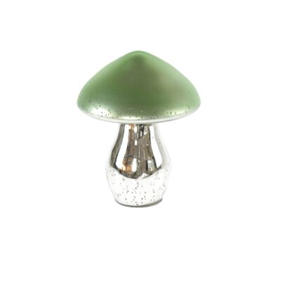 Glass mushroom for standing, Ø 13 x 17 cm, green, 812514