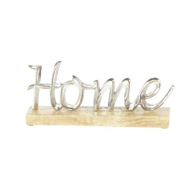 Aluminium-Schriftzug Home gr., 25 x 5 x 11 cm, silber/natur, 812668