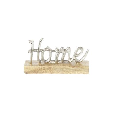 Scritta in alluminio Home piccola., 15 x 4 x 8 cm, argento/naturale, 812705