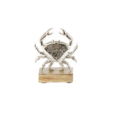 Aluminum crab small, 10 x 5 x 12 cm, silver/natural, 812873