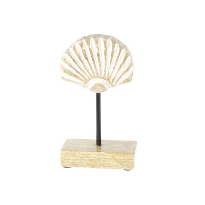 Wooden display shell small, 10 x 5 x 17 cm, natural/white, 813733
