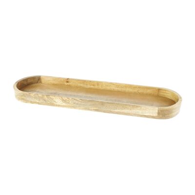 Wooden tray oval, 72 x 17.5 x 4 cm, natural, 814006