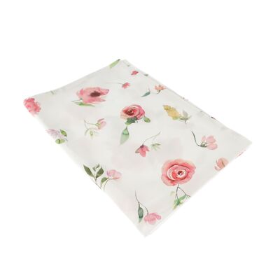 Fabric tea towel rose design, 50 x 70 x 0.5 cm, pink, 814358