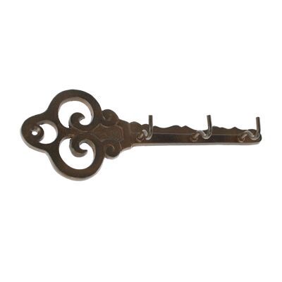 Gusseisen-Wandhaken Schlüssel, 22 x 4 x 9 cm, dunkelbraun, 815362
