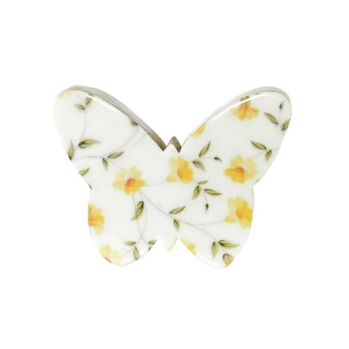 Mangoholz- Schmetterling, 19 x 2,5 x 15 cm, gelb, 817311