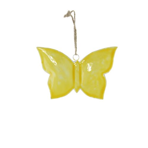 Metall-Hänger Schmetterling, 15 x 1 x 10 cm, gelb, 817519