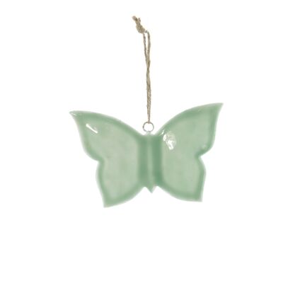 Colgador de metal mariposa, 15 x 1 x 10 cm, verde, 817557