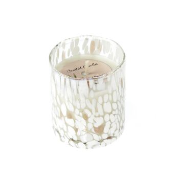 Bougie parfumée dans un verre miel vanille, Ø 8 x 9 cm, blanc, 818240 1