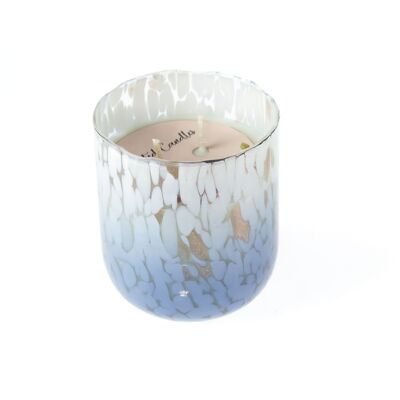 Duftkerze im Glas Mandarine, Ø 9 x 10,5 cm, blau, 818578