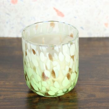Bougie parfumée dans un verre de tisane, Ø 9 x 10,5 cm, verte, 818608 2